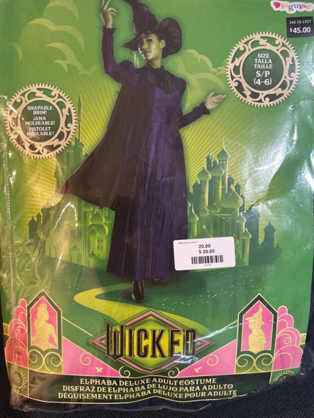Wicked Elphaba Deluxe adult Costume - Black/Green